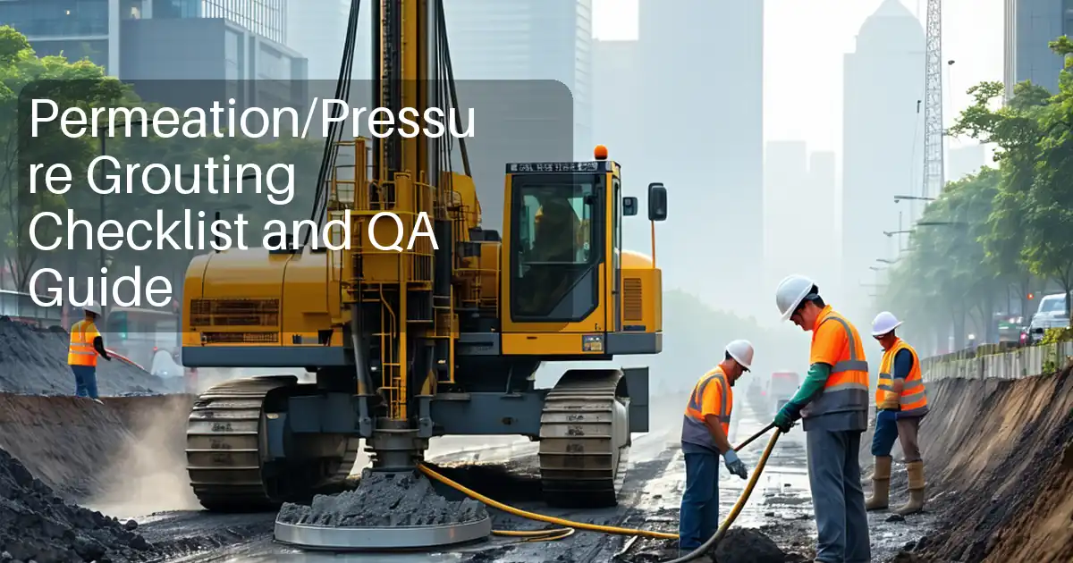 Permeation/Pressure Grouting Checklist and QA Guide image