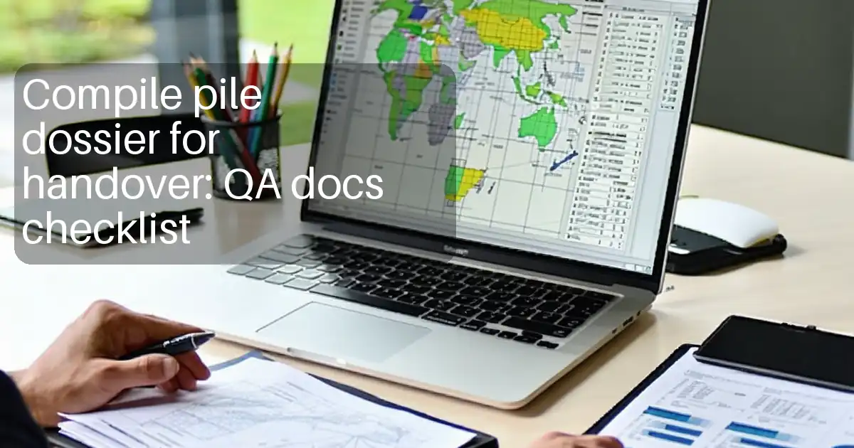 Compile pile dossier for handover: QA docs checklist image