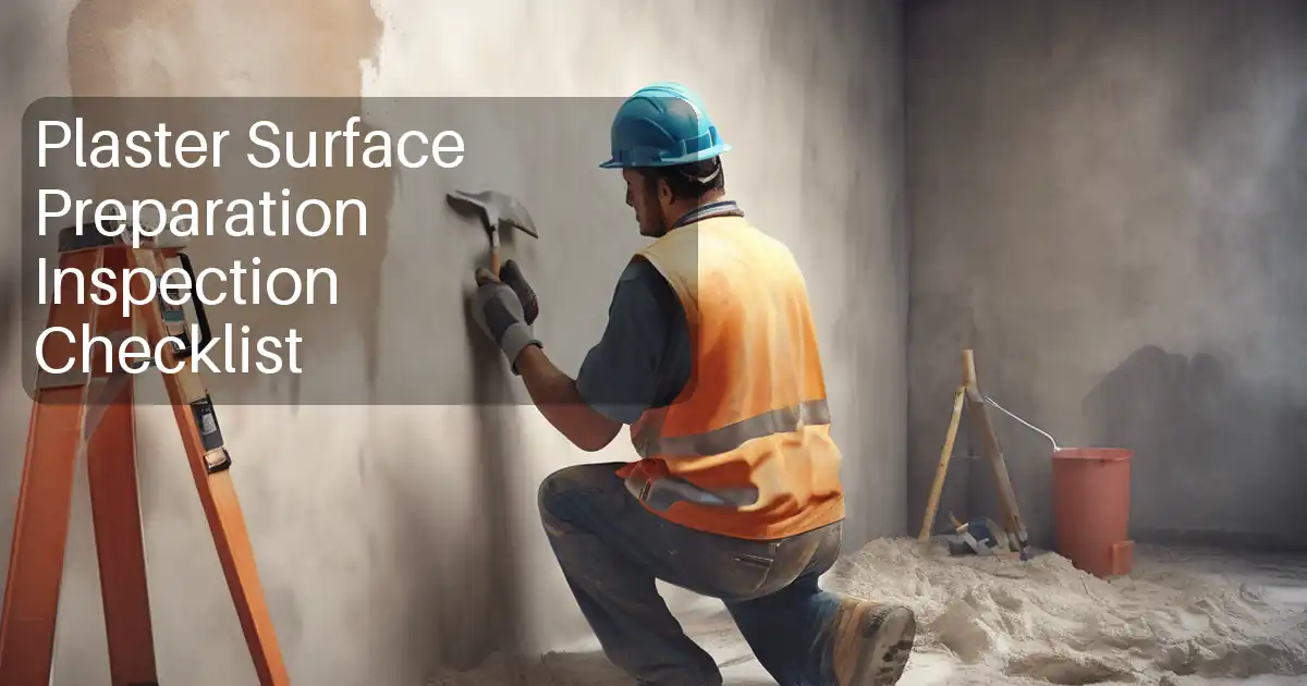 Plaster Surface Preparation Inspection Checklist image