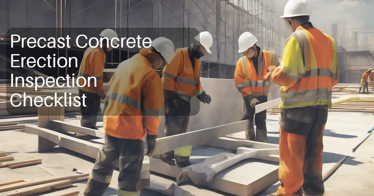 Precast Concrete Erection Inspection Checklist image