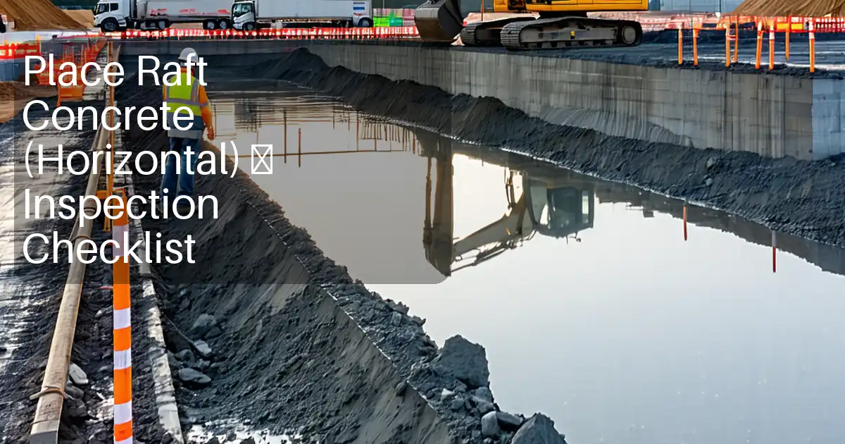 Place Raft Concrete (Horizontal) – Inspection Checklist image