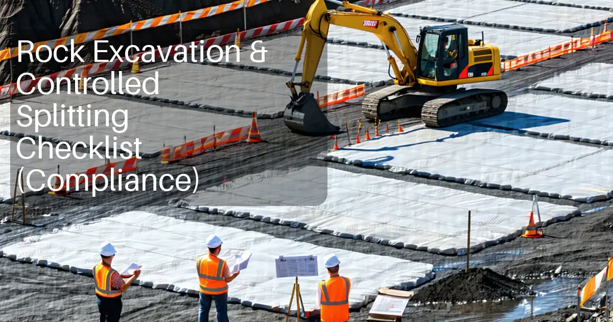 Rock Excavation & Controlled Splitting Checklist (Compliance) image