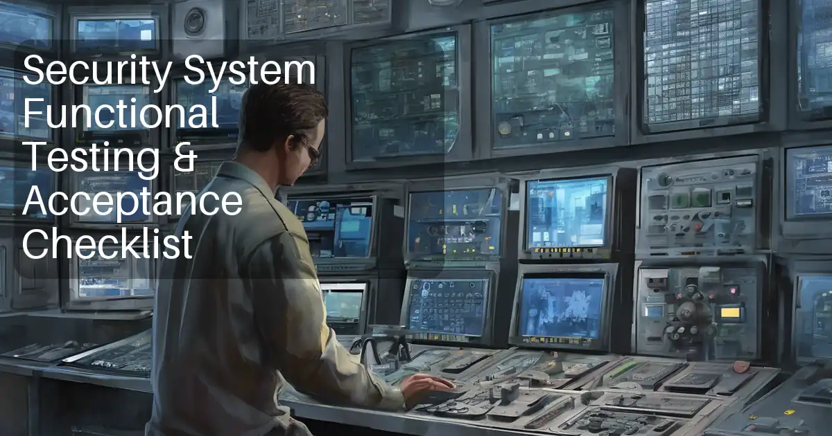 Security System Functional Testing & Acceptance Checklist image