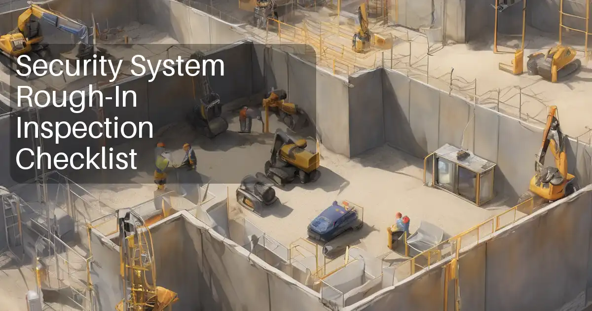 Security System Rough-In Inspection Checklist image