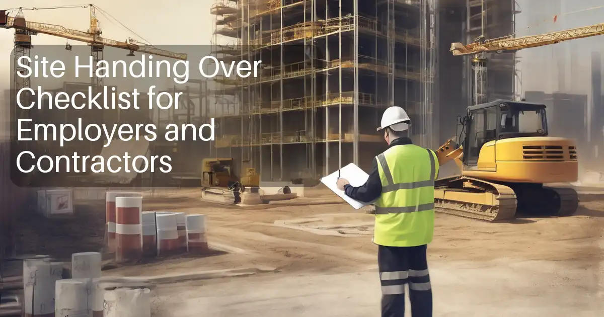 Site Handing Over Checklist for Employers and Contractors image