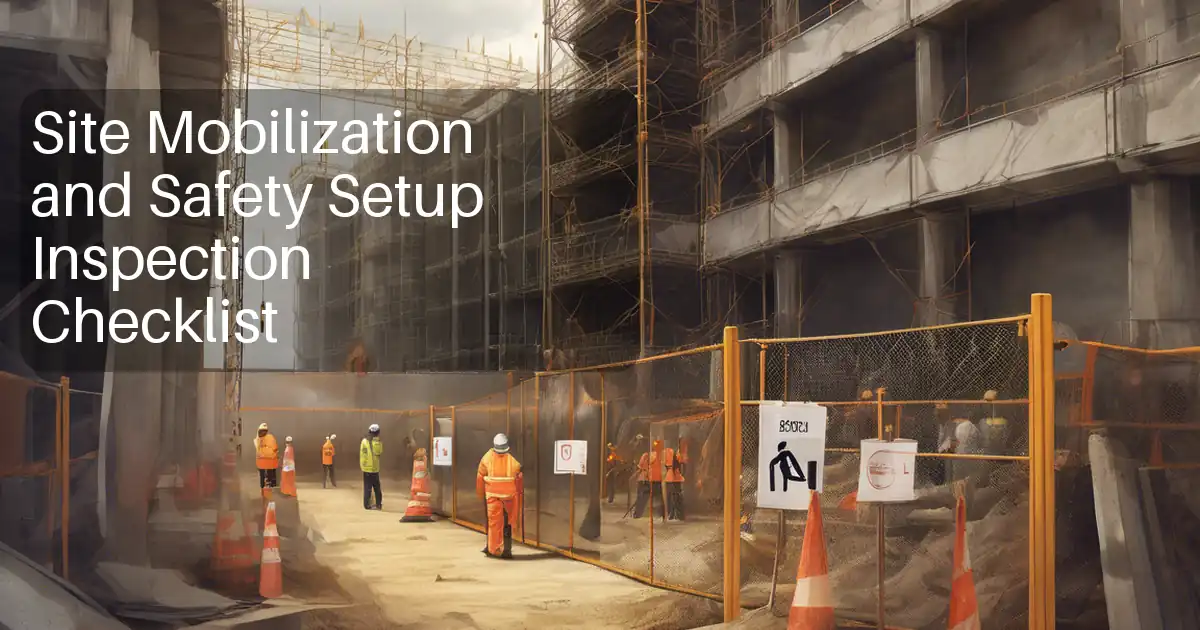 Site Mobilization and Safety Setup Inspection Checklist image