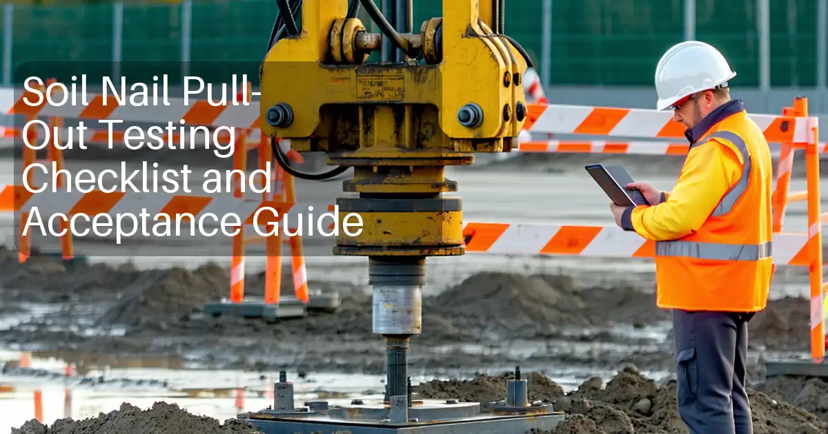 Soil Nail Pull-Out Testing Checklist and Acceptance Guide image