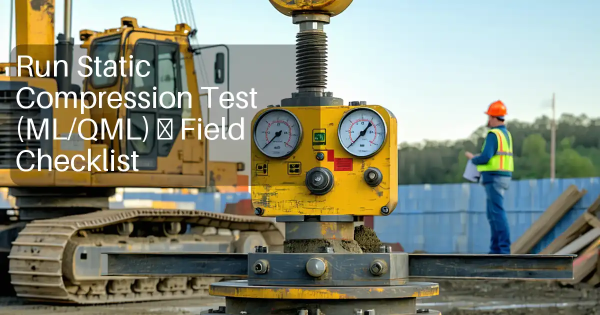Run Static Compression Test (ML/QML) – Field Checklist image
