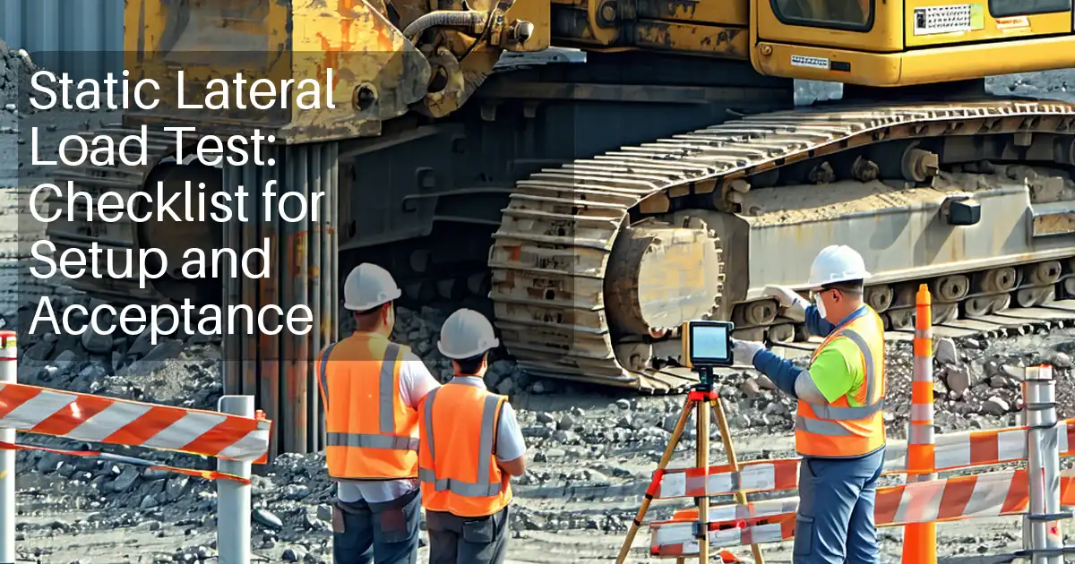 Static Lateral Load Test: Checklist for Setup and Acceptance image