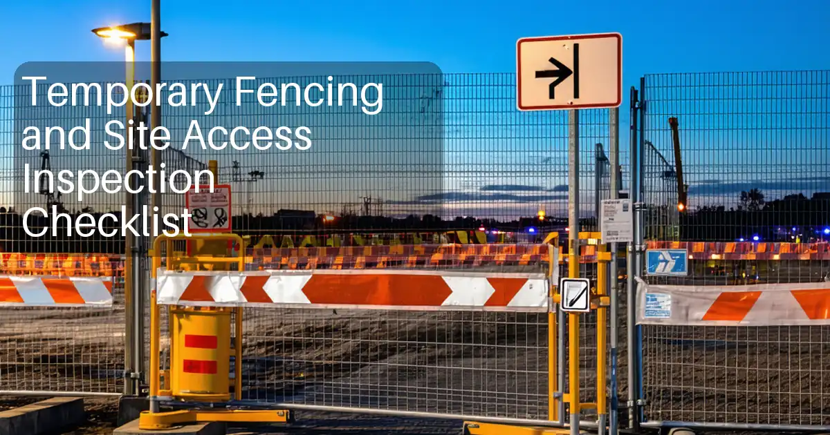 Temporary Fencing and Site Access Inspection Checklist image