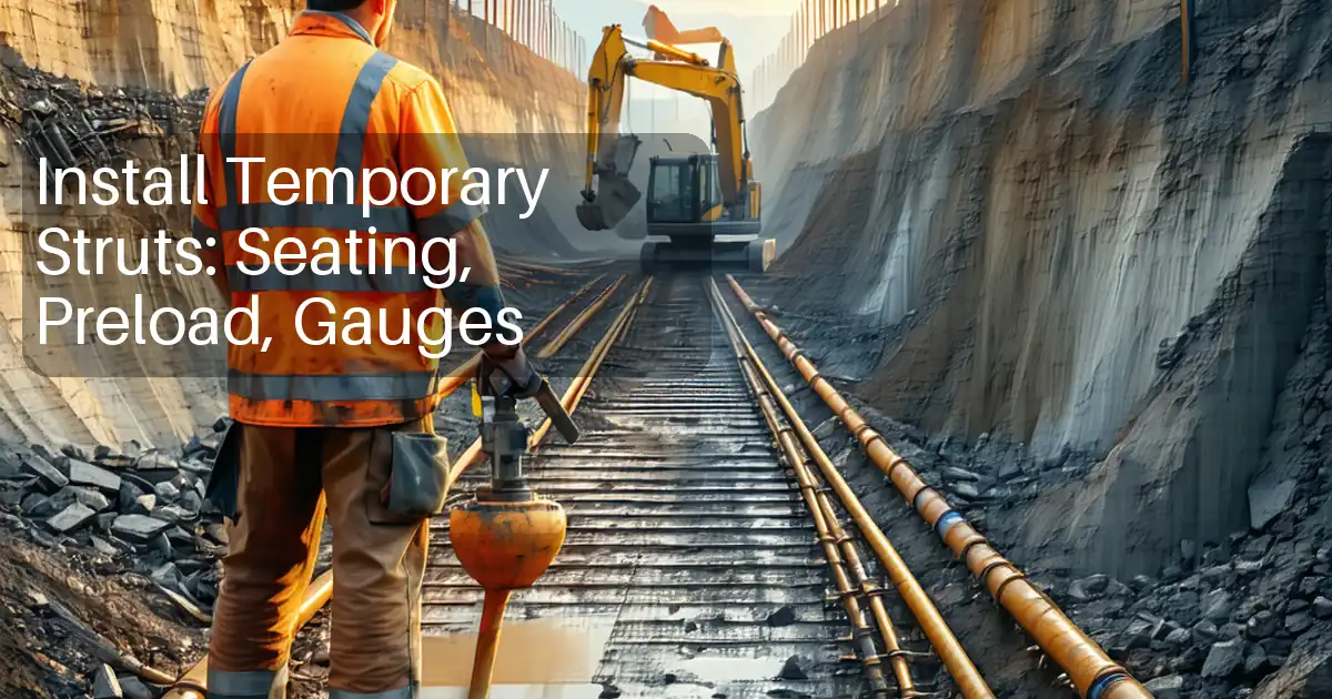 Install Temporary Struts: Seating, Preload, Gauges image