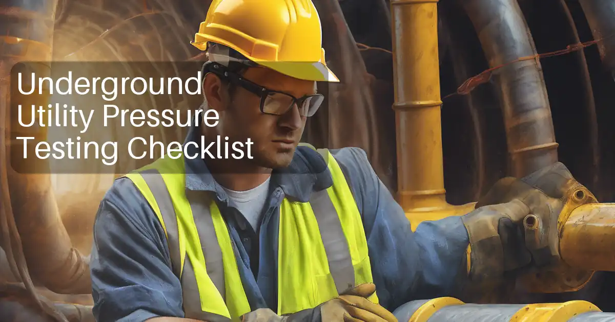 Underground Utility Pressure Testing Checklist image