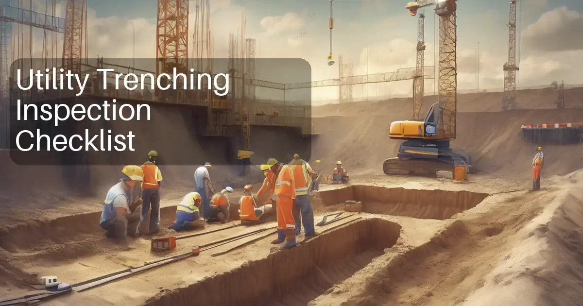 Utility Trenching Inspection Checklist image