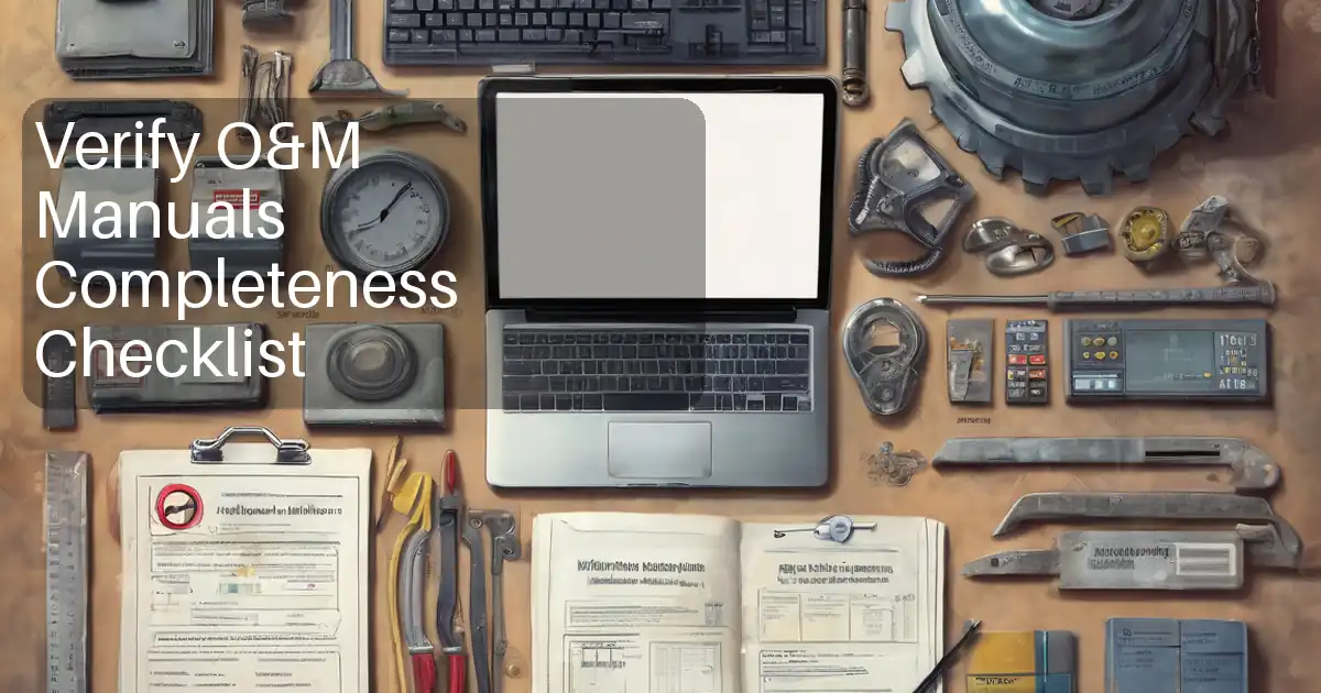 Verify O&M Manuals Completeness Checklist image
