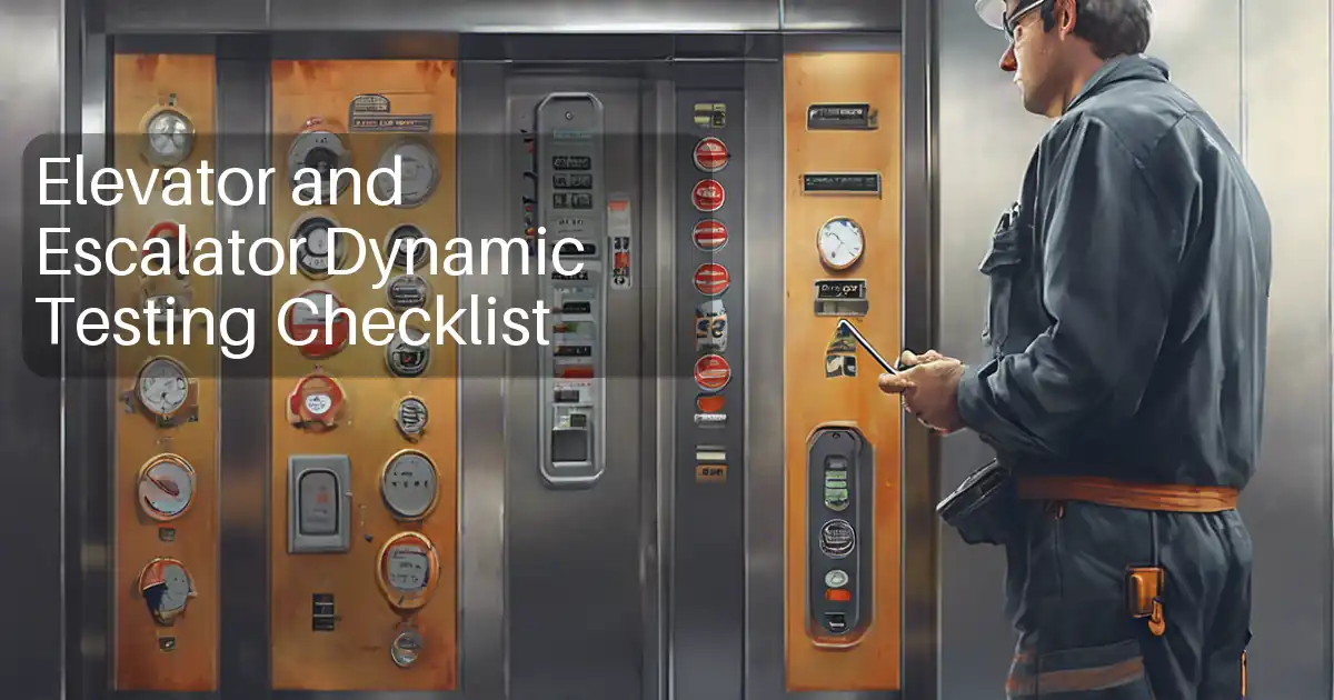 Elevator and Escalator Dynamic Testing Checklist image