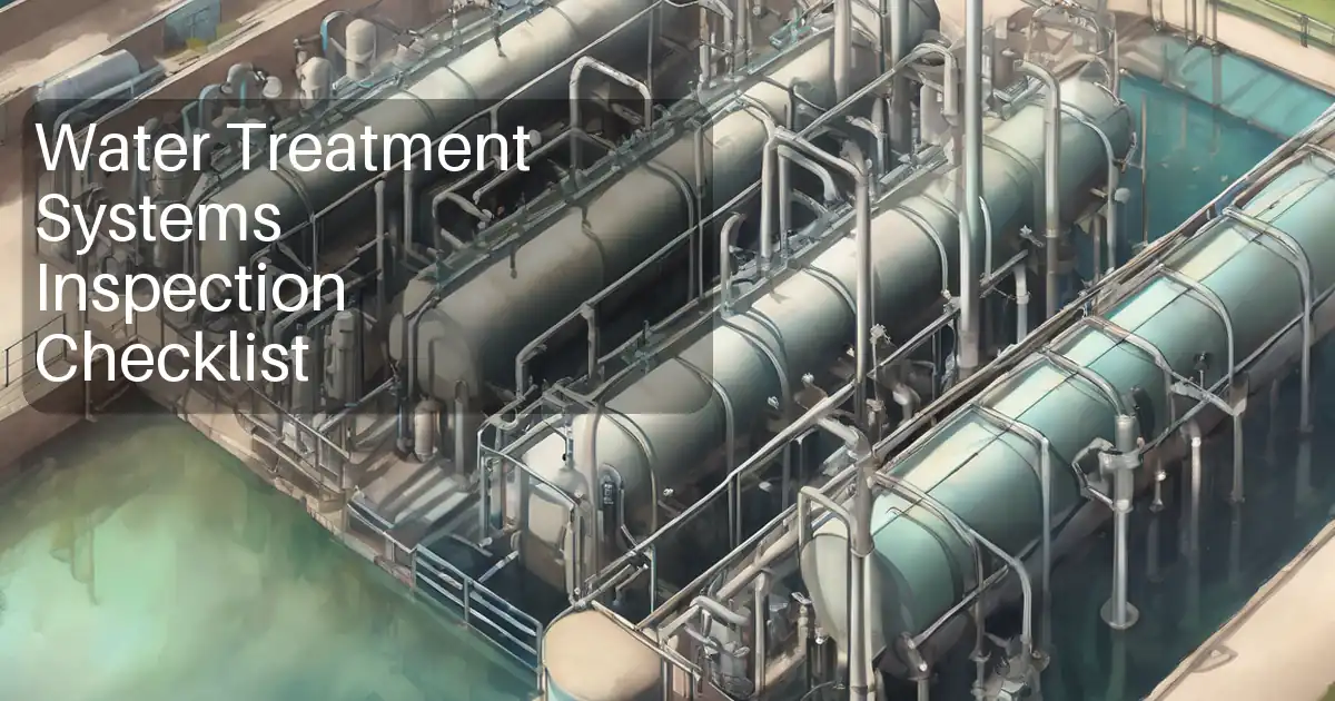 Water Treatment Systems Inspection Checklist image
