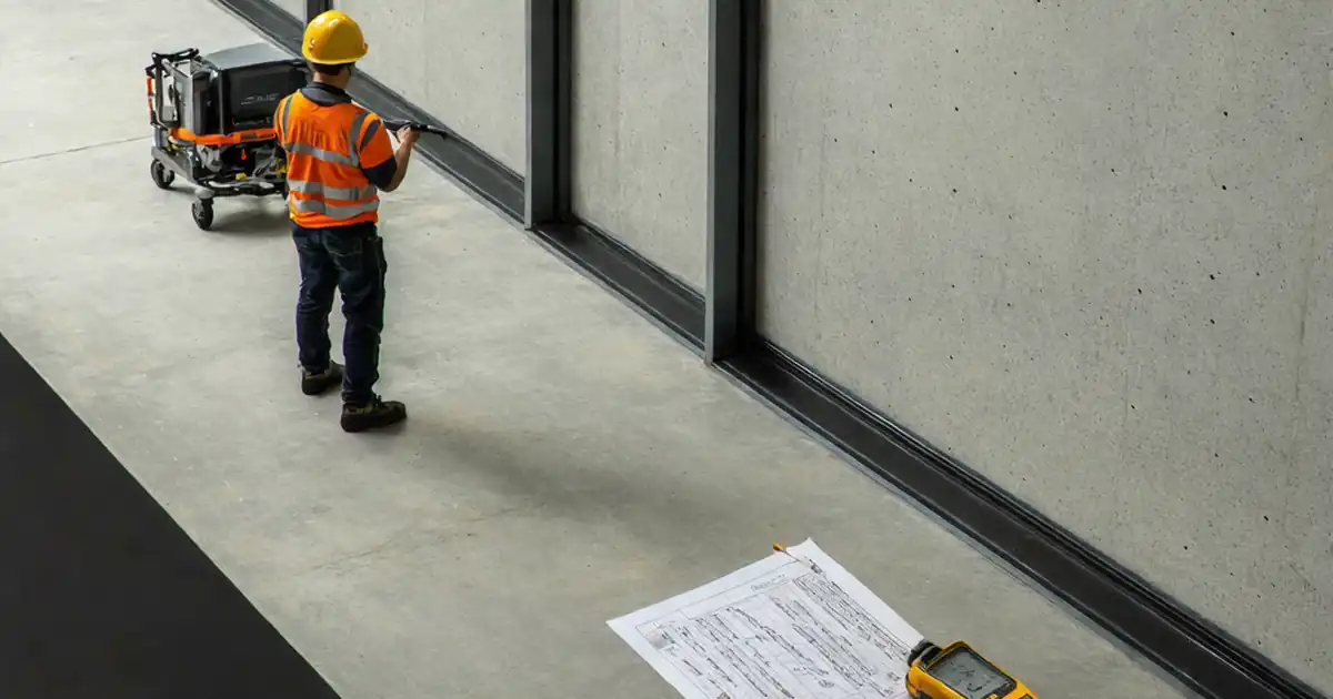 Inspect Curtain Wall Air Barrier Continuity at Slab Edge image