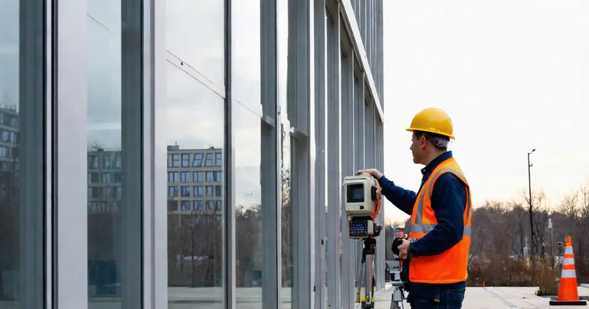 Inspect Curtain Wall Elevation: Line, Level, Visual Defects image