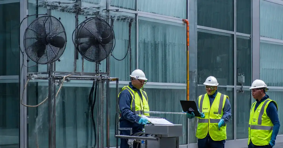 Inspect dynamic façade commissioning — simulated inputs image