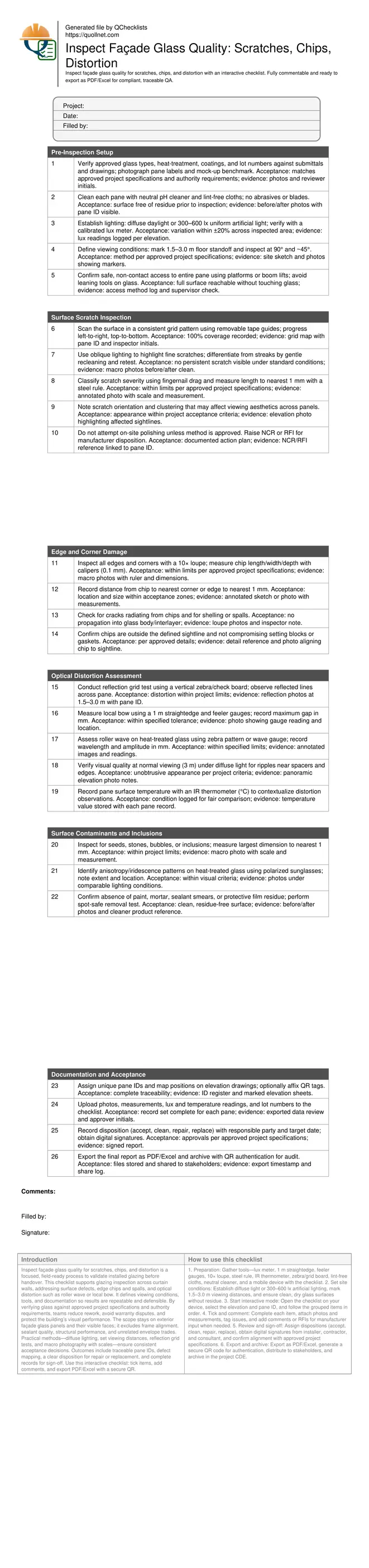 Inspect Façade Glass Quality: Scratches, Chips, Distortion