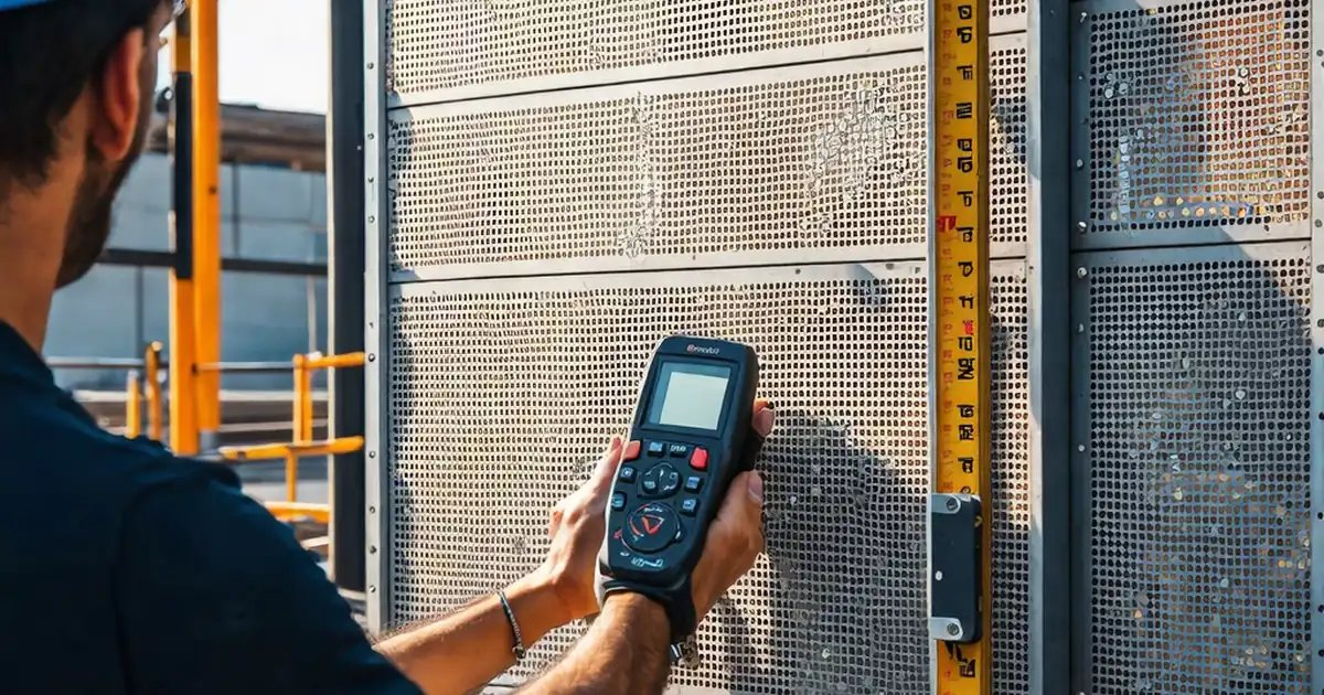 Inspect Decorative Metal Screen Installation & Panel Alignment image