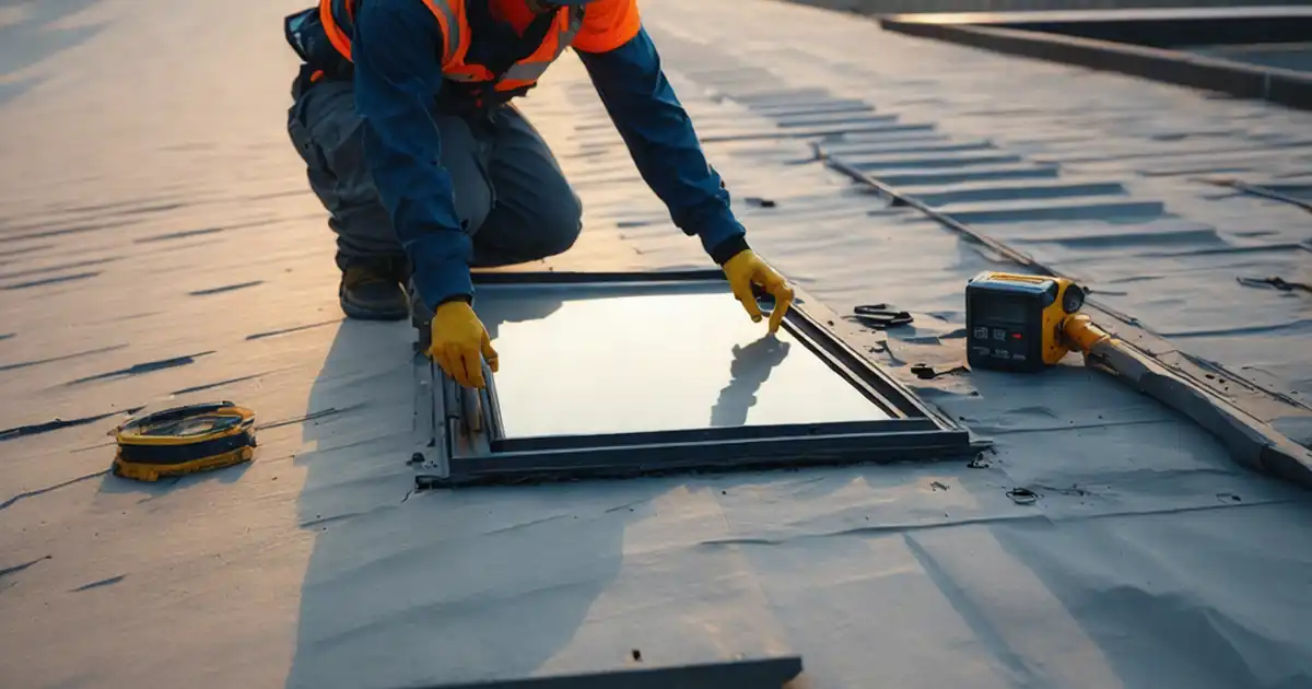 Inspect rooflight perimeter flashing and waterproofing image