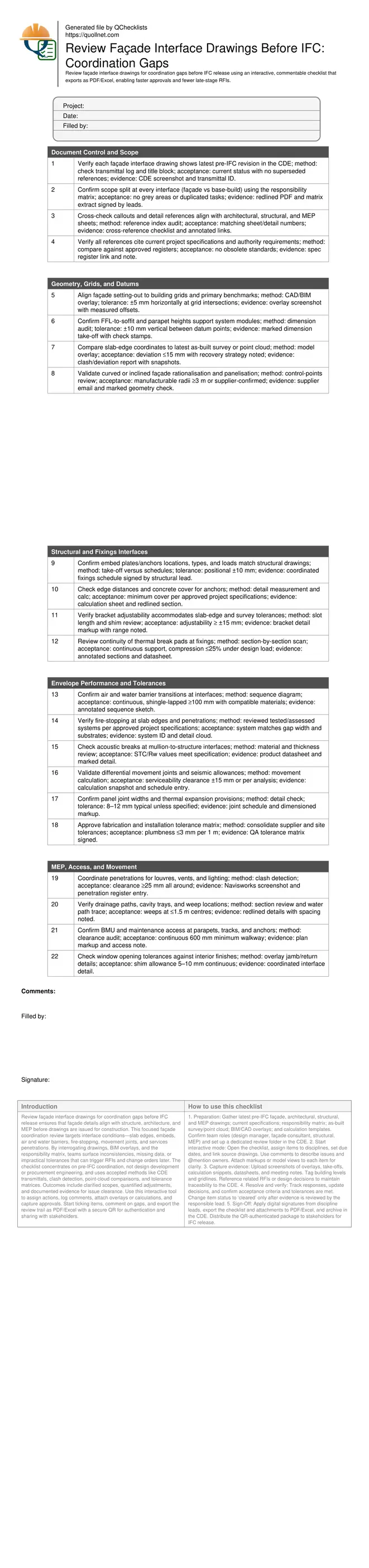 Review Façade Interface Drawings Before IFC: Coordination Gaps