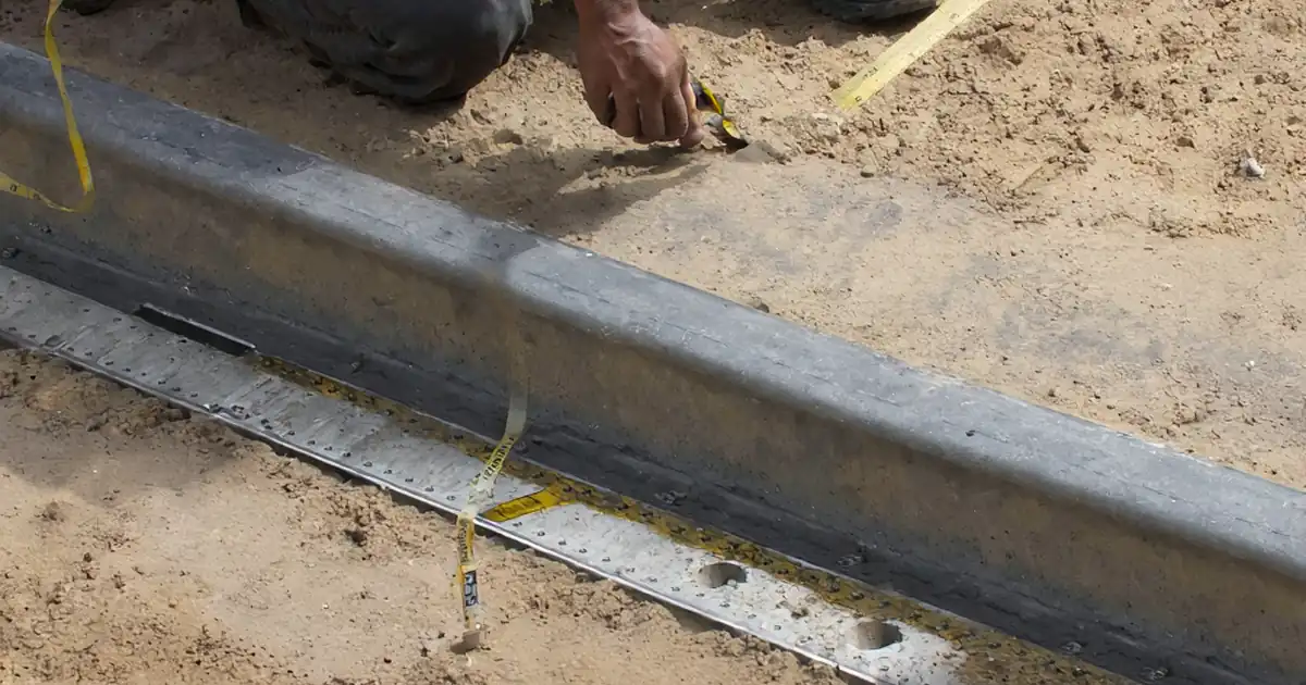 Review façade interface with podium waterproofing and plinth image