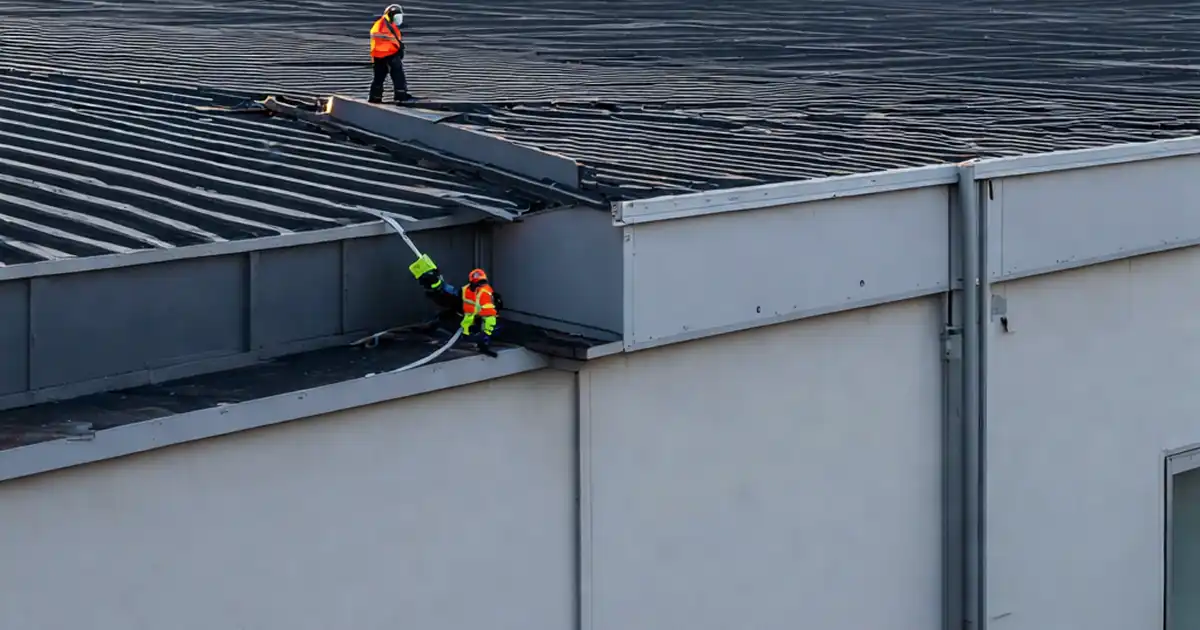 Review façade interface with roof build-up & parapet design image