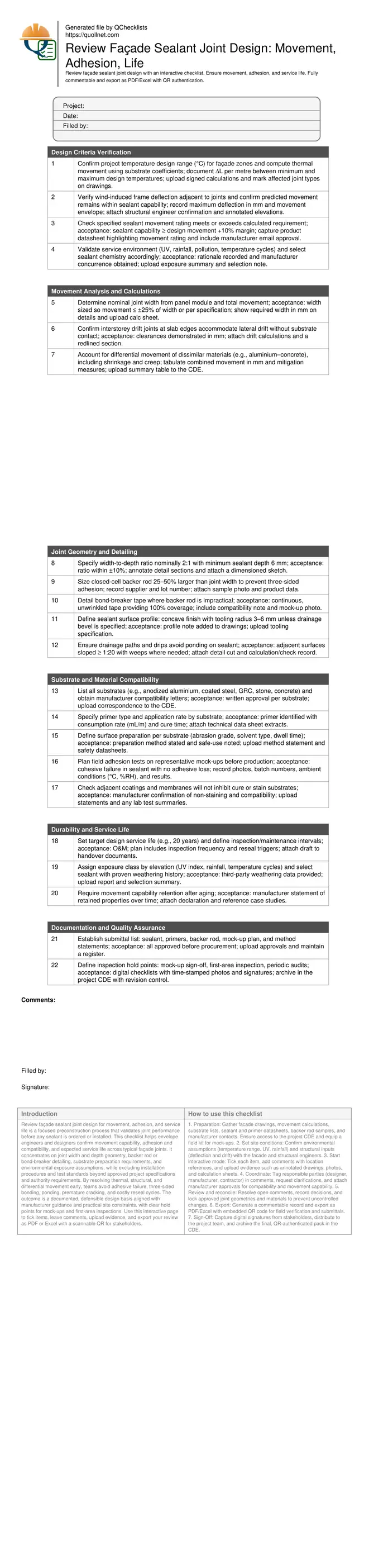 Review Façade Sealant Joint Design: Movement, Adhesion, Life