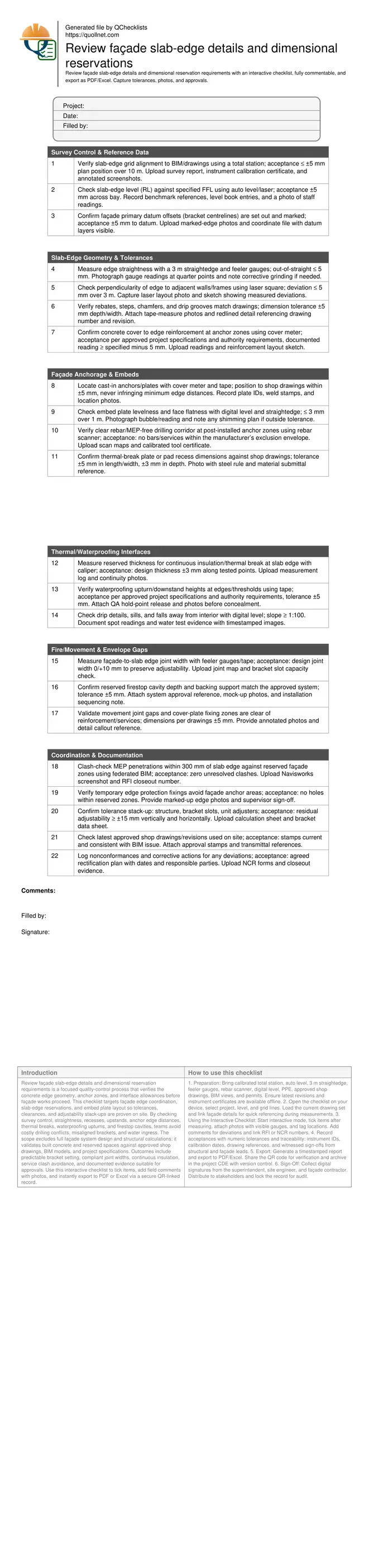 Review façade slab-edge details and dimensional reservations