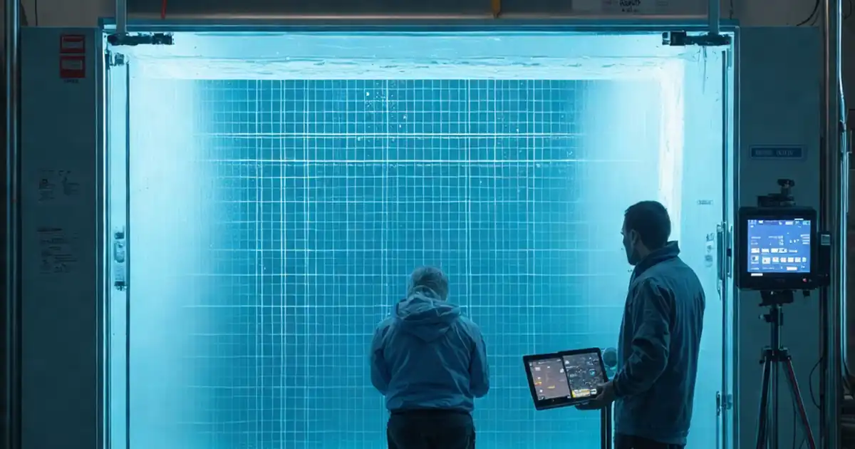 Test façade mock-up: water penetration under static pressure image