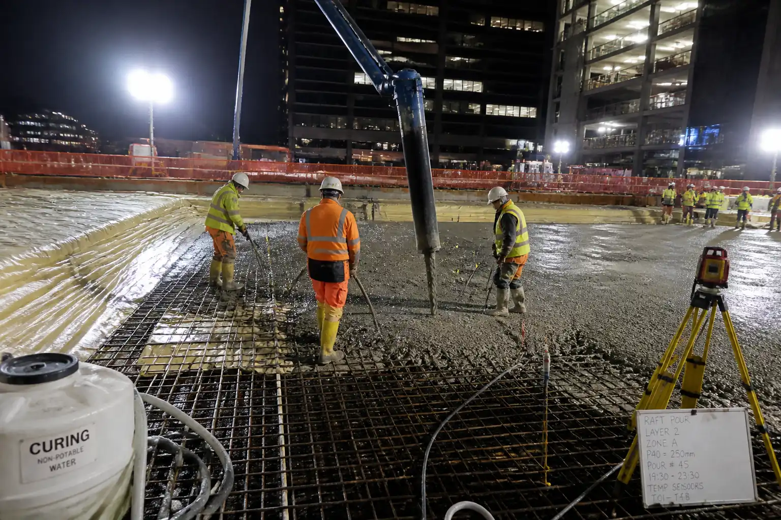 Method Statement – Raft Foundation Mass Concrete Placement Works – Method Statement