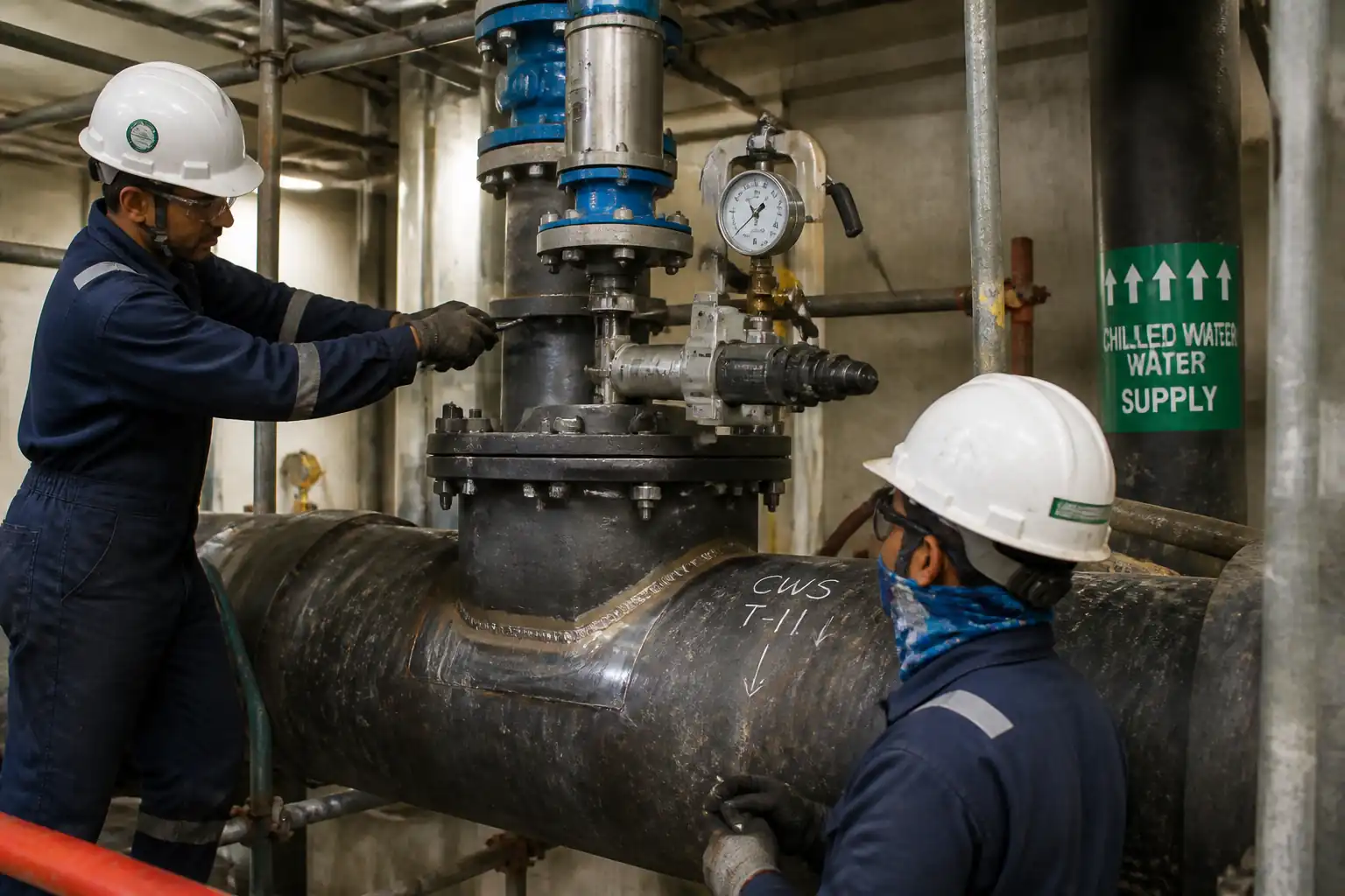 Method Statement for Hot Tapping Tie-In Connections on Live Pressurized Chilled Water (CHW) Piping – Method Statement