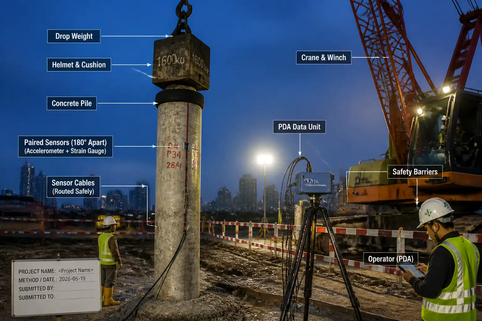 Method Statement – High‑Strain Dynamic Pile Testin
