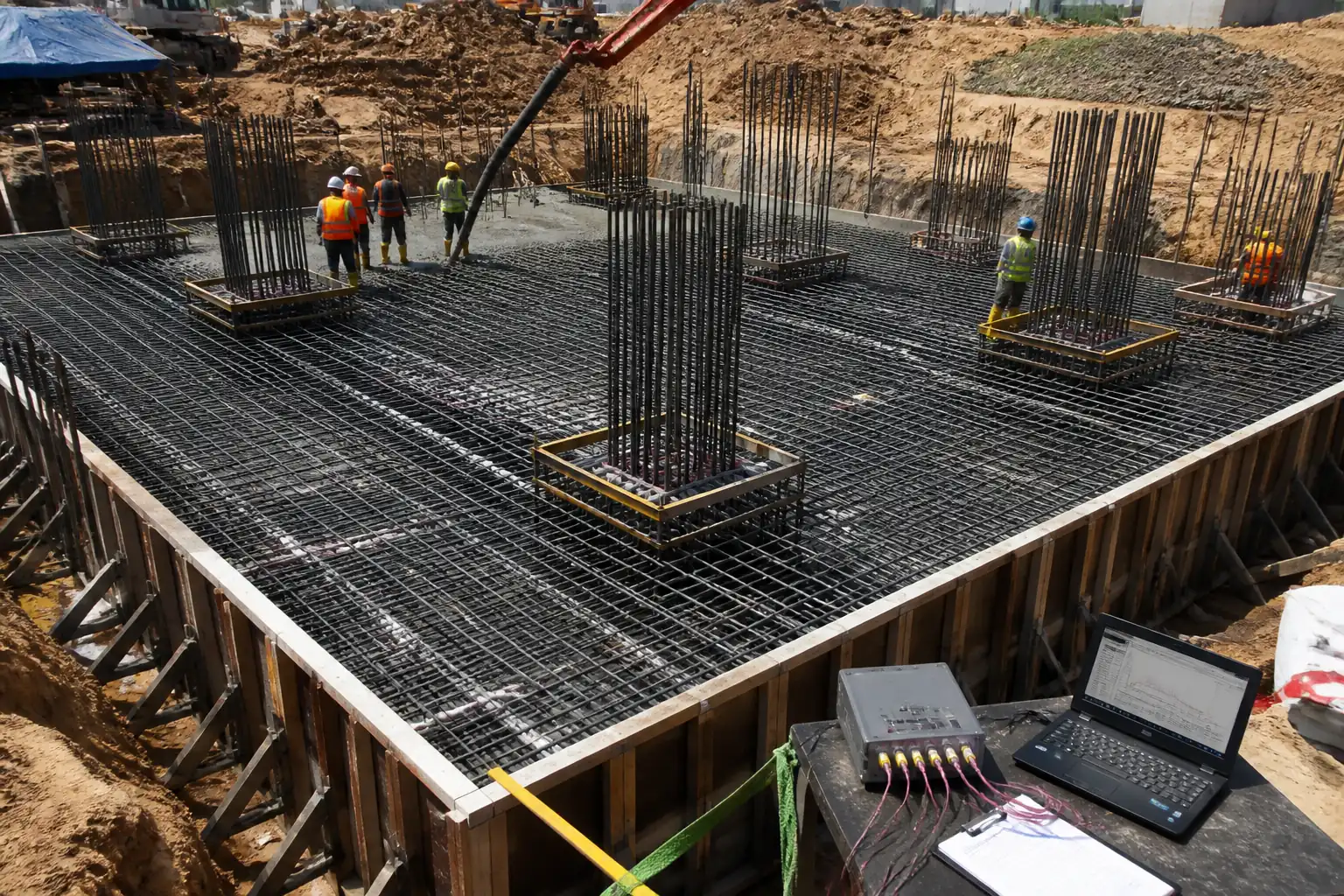 Method Statement – Construction of Combined Footing Supporting Multiple Structural Columns – Method Statement