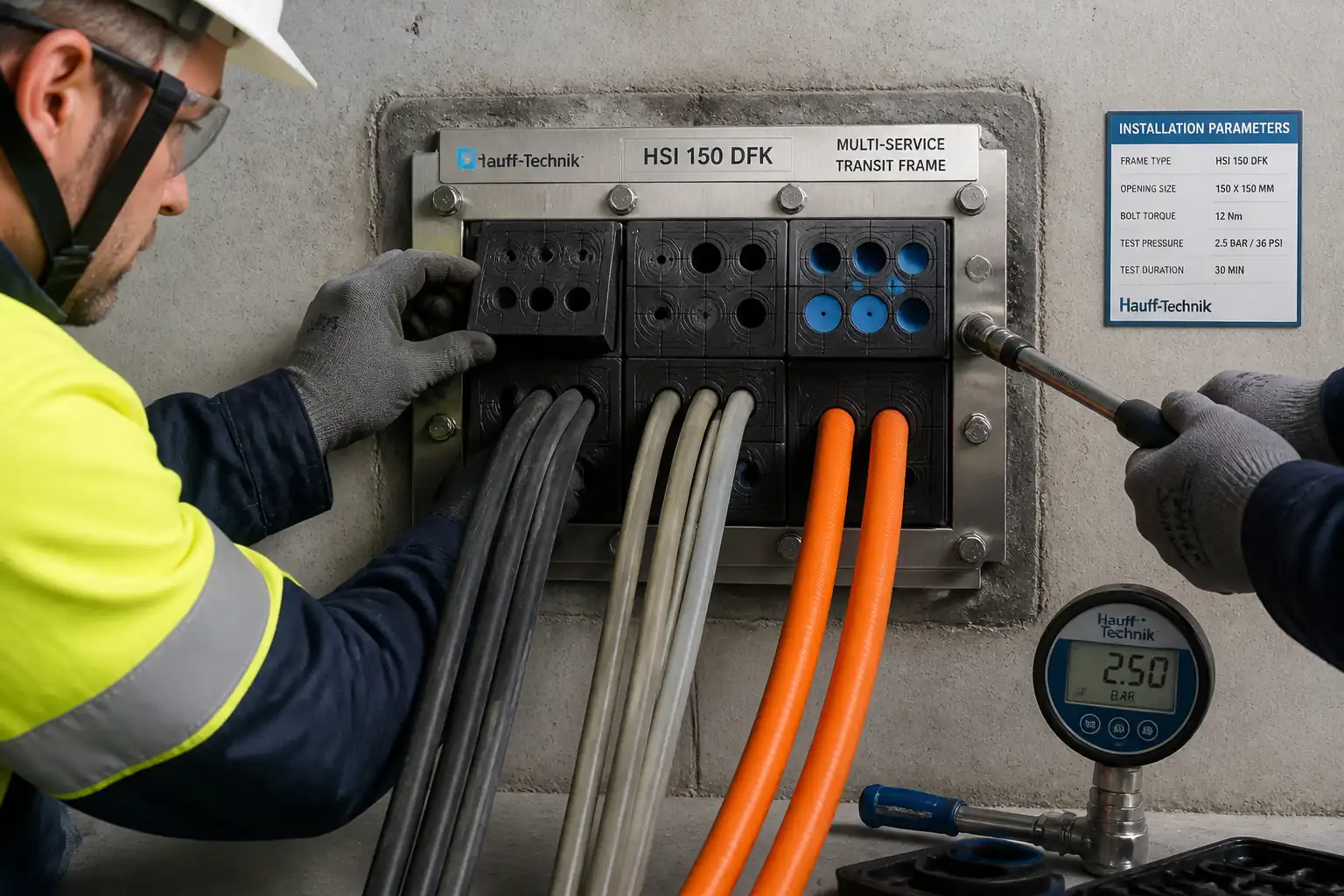 Method Statement: Firestopping Using Multi‑Service Transit (MCT) Frames for Grouped Cables and Pipes – Method Statement
