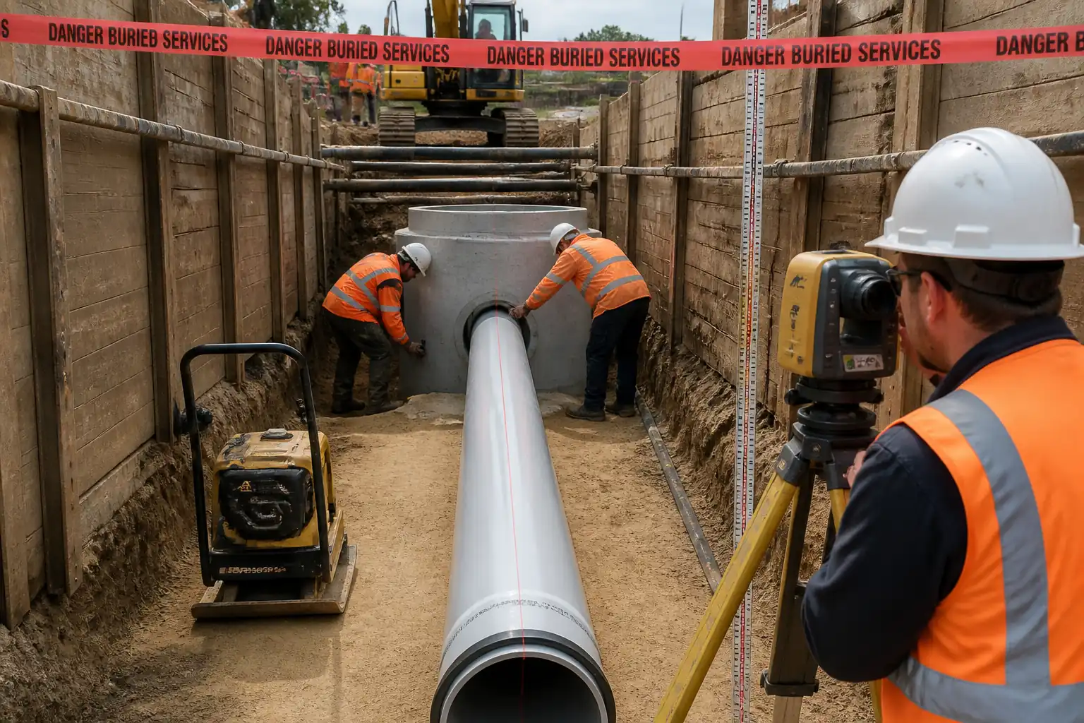 Method Statement: Installation of Underground uPVC/HDPE Gravity Drainage Networks – Method Statement