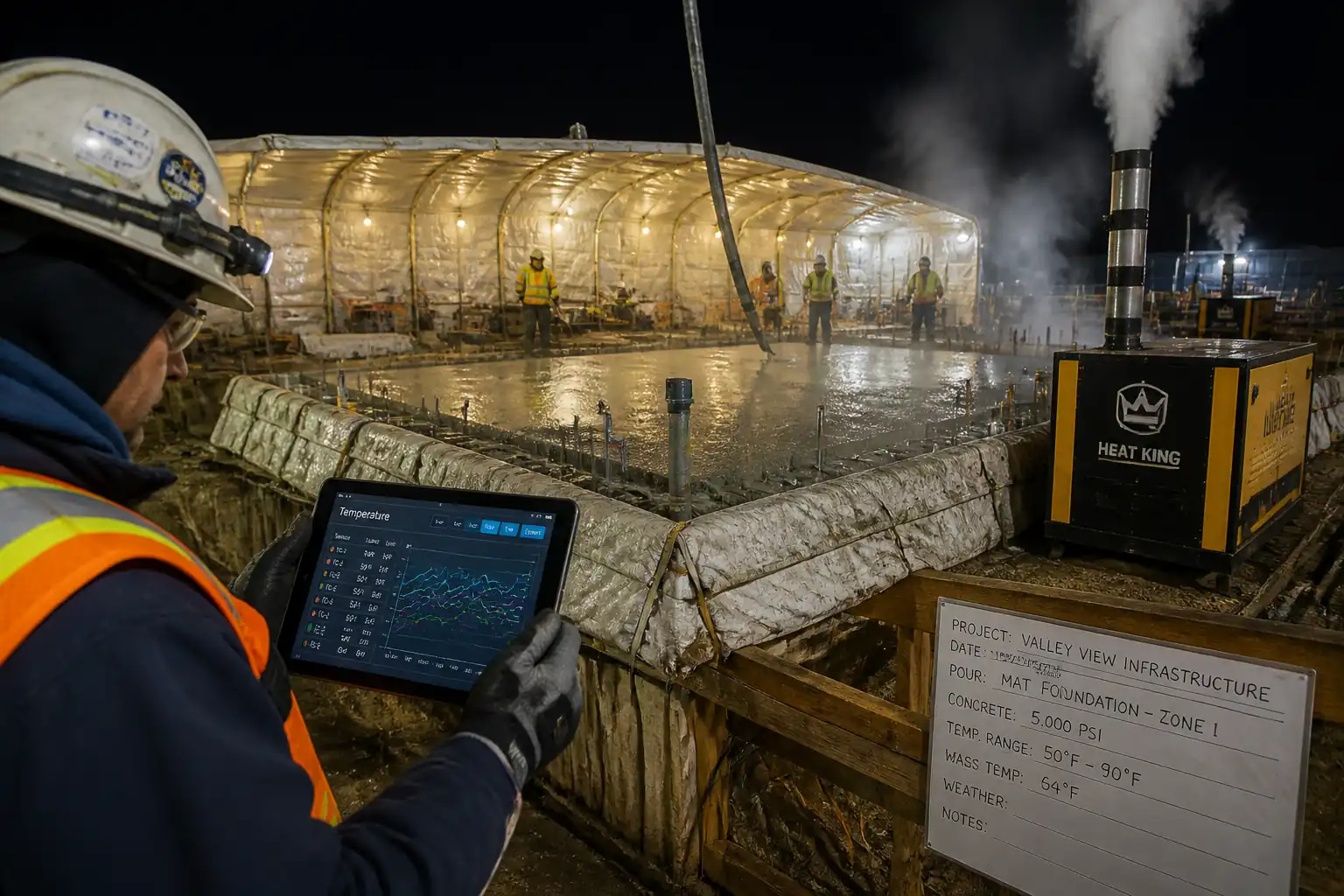 ITP – Cold-Weather Mass Concrete Placement and Thermal Protection