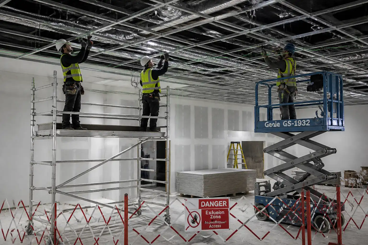 Method Statement: High-Level Ceiling Installation Using Scaffolds or MEWPs – Method Statement