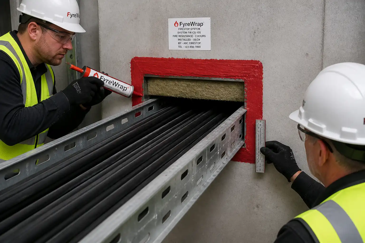 Method Statement: Firestopping of Cable Bundles and Cable Trays Penetrating Fire-Rated Barriers (Intumescent Mastic/Sealant) – Method Statement