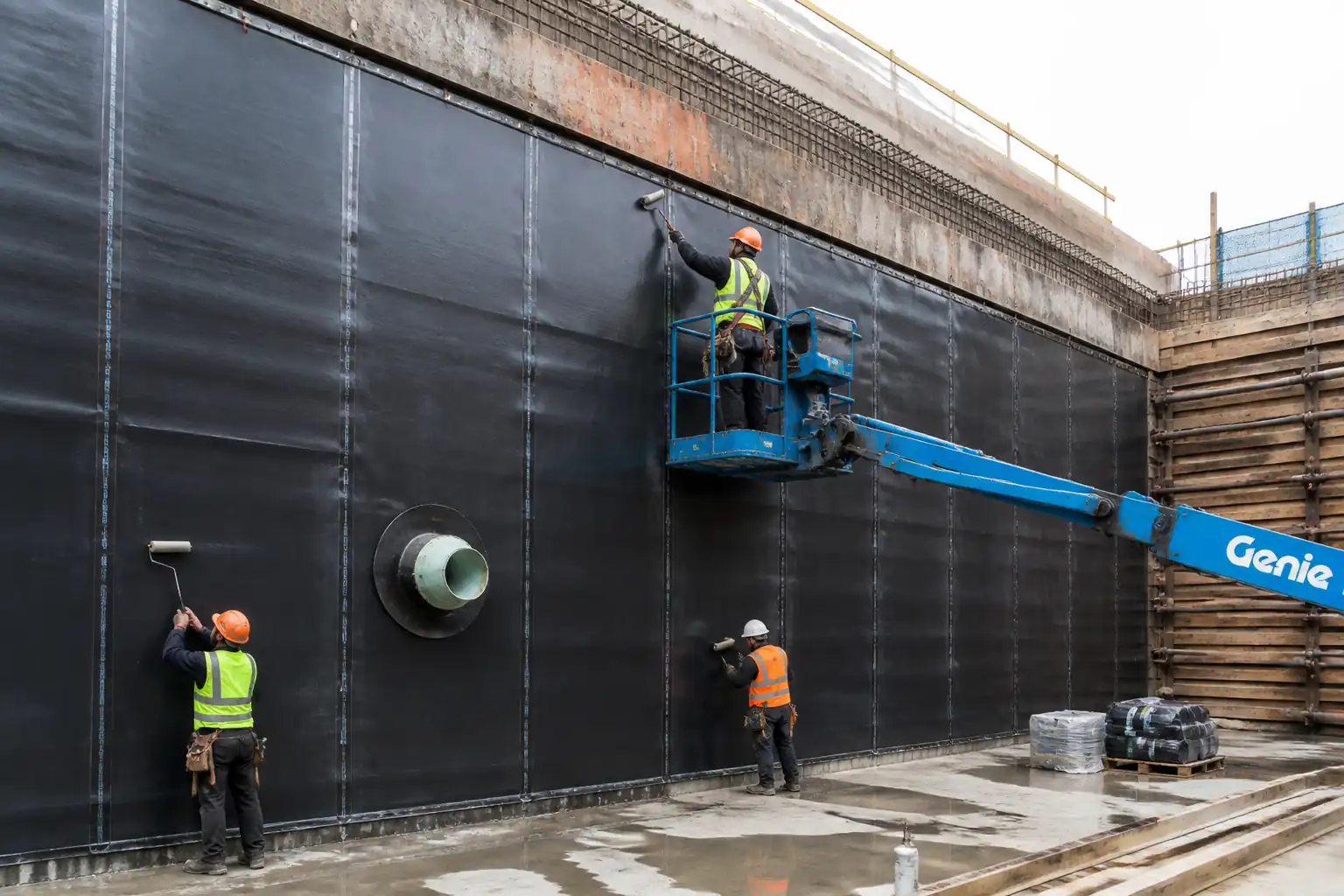 Method Statement: Pre-applied HDPE Blindside Waterproofing for Deep Basements (Shotcrete/Shoring) – Method Statement