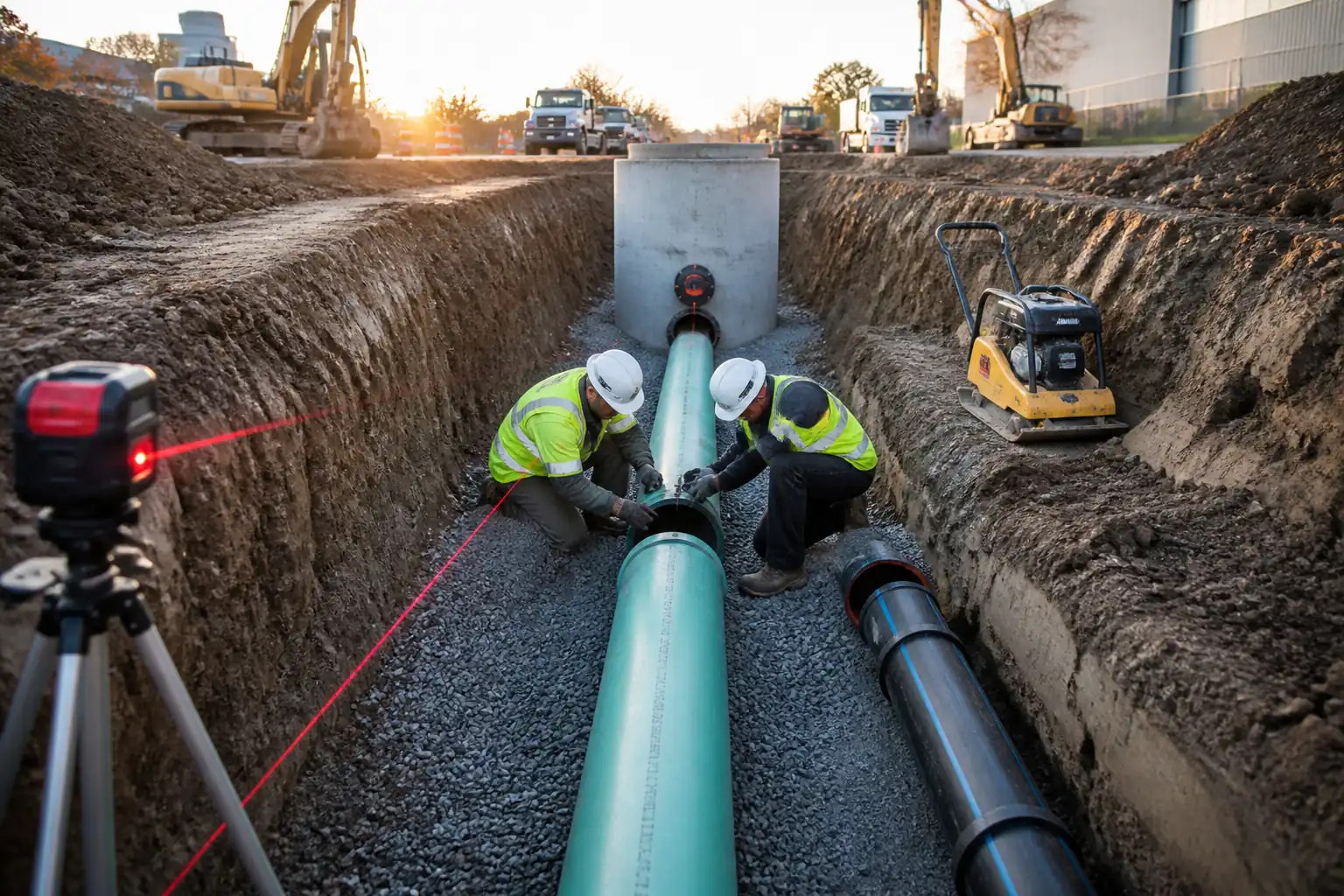 Method Statement: Installation of Gravity uPVC and HDPE Sewer Pipelines in Excavated Trenches – Method Statement