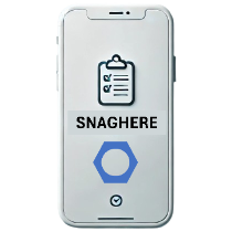 snaghere black and white logo